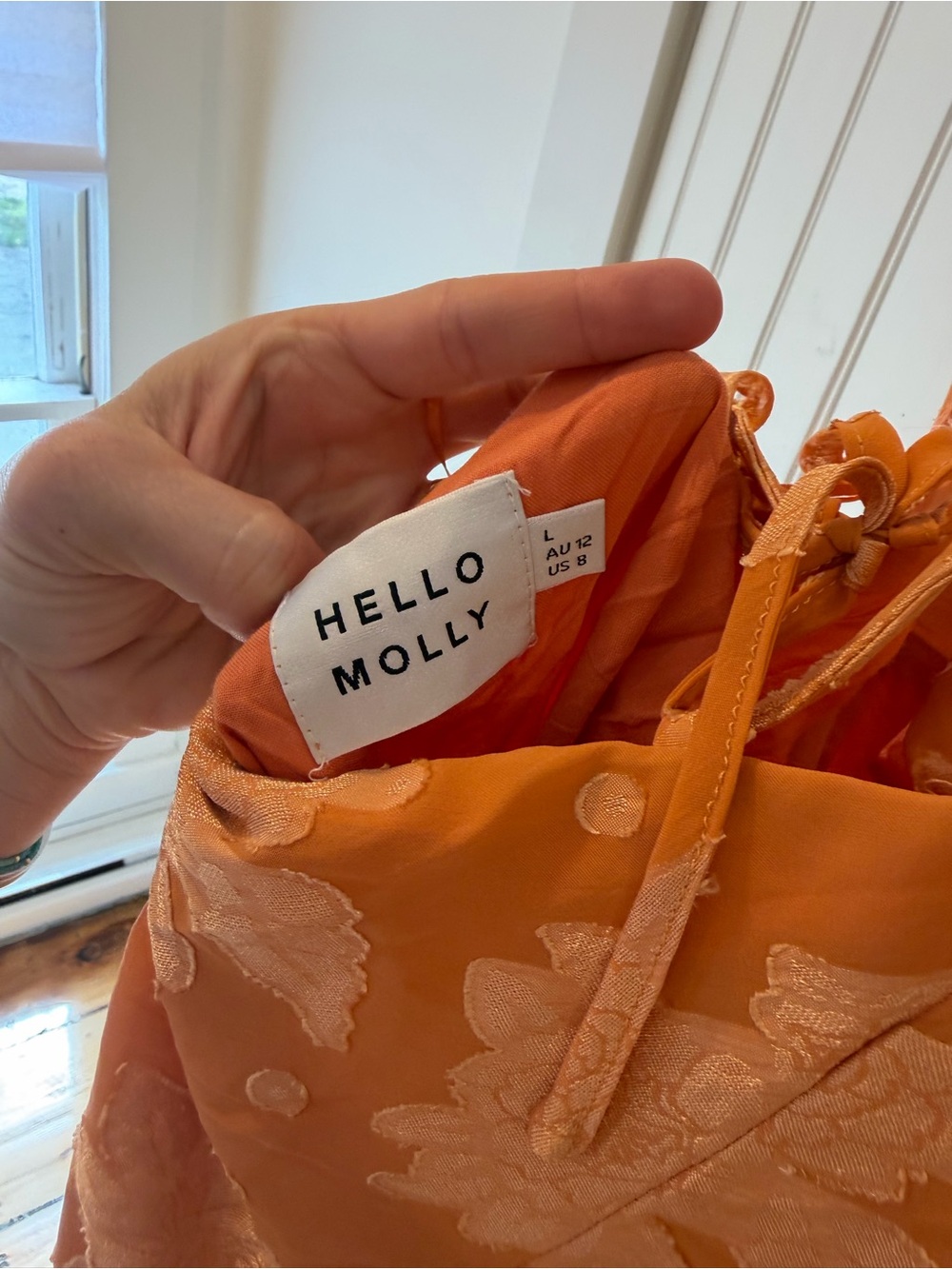 Hello Molly ‘DRINKS ON ME MIDI DRESS ORANGE’ - Picture 7 of 7